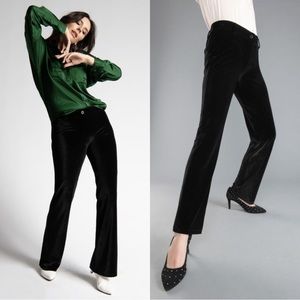 Betabrand Classic Straight Leg Velvet Yoga Pants Size Small